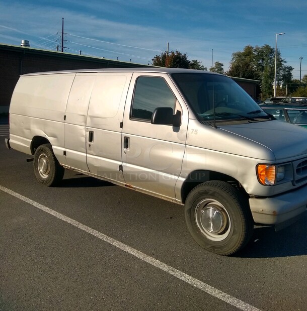 Ford E250 Van. Comes w/ 1 Key. Odometer Reads 121,033. Title In Hand. Vehicle Runs and Drives! BUYER MUST REMOVE