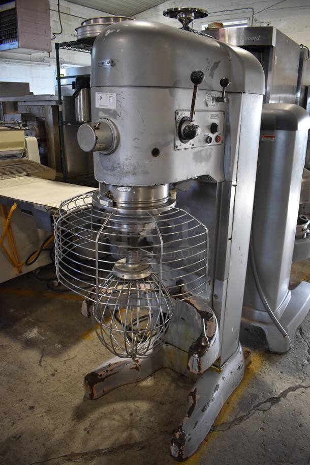 Hobart V1401 Metal Commercial Floor Style 140 Quart Planetary Dough Mixer w/ Partial Bowl Guard and Balloon Whisk Attachment. 220 Volts, 3 Phase. 30x47x71 - Image 2 of 10