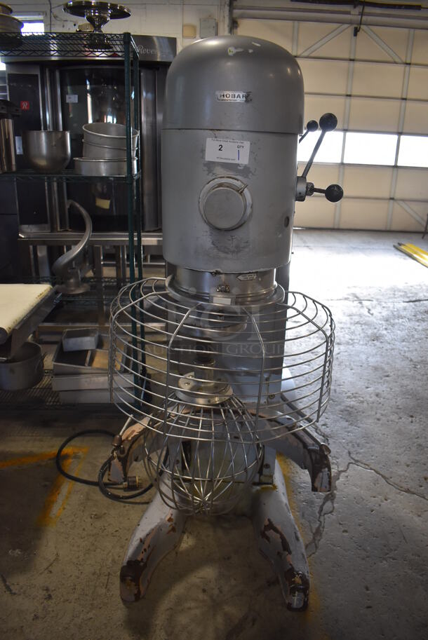 Hobart V1401 Metal Commercial Floor Style 140 Quart Planetary Dough Mixer w/ Partial Bowl Guard and Balloon Whisk Attachment. 220 Volts, 3 Phase. 30x47x71 - Image 3 of 10