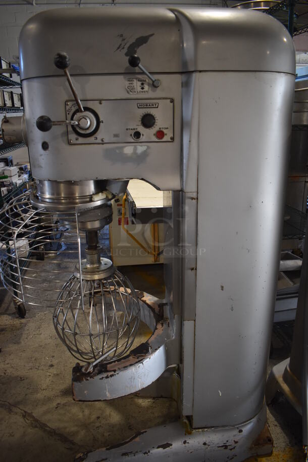 Hobart V1401 Metal Commercial Floor Style 140 Quart Planetary Dough Mixer w/ Partial Bowl Guard and Balloon Whisk Attachment. 220 Volts, 3 Phase. 30x47x71 - Image 5 of 10