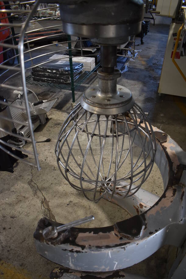Hobart V1401 Metal Commercial Floor Style 140 Quart Planetary Dough Mixer w/ Partial Bowl Guard and Balloon Whisk Attachment. 220 Volts, 3 Phase. 30x47x71 - Image 7 of 10