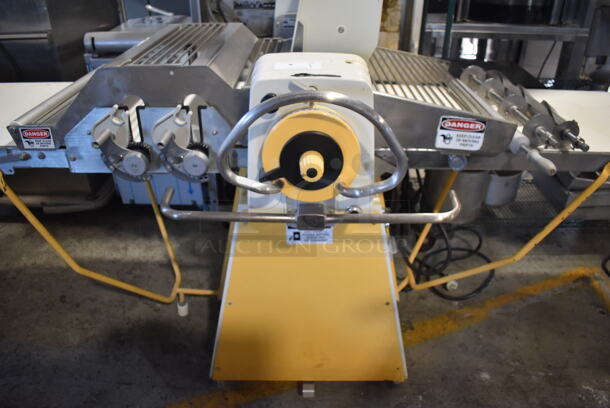 Rondo Seewer SSO 68 C Metal Commercial Floor Style Reversible Dough Sheeter w/ Cutting Station and 2 Cutters on Commercial Casters. 220 Volts, 1 Phase. 128x47x54 - Image 6 of 11
