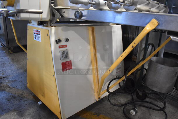 Rondo Seewer SSO 68 C Metal Commercial Floor Style Reversible Dough Sheeter w/ Cutting Station and 2 Cutters on Commercial Casters. 220 Volts, 1 Phase. 128x47x54 - Image 11 of 11