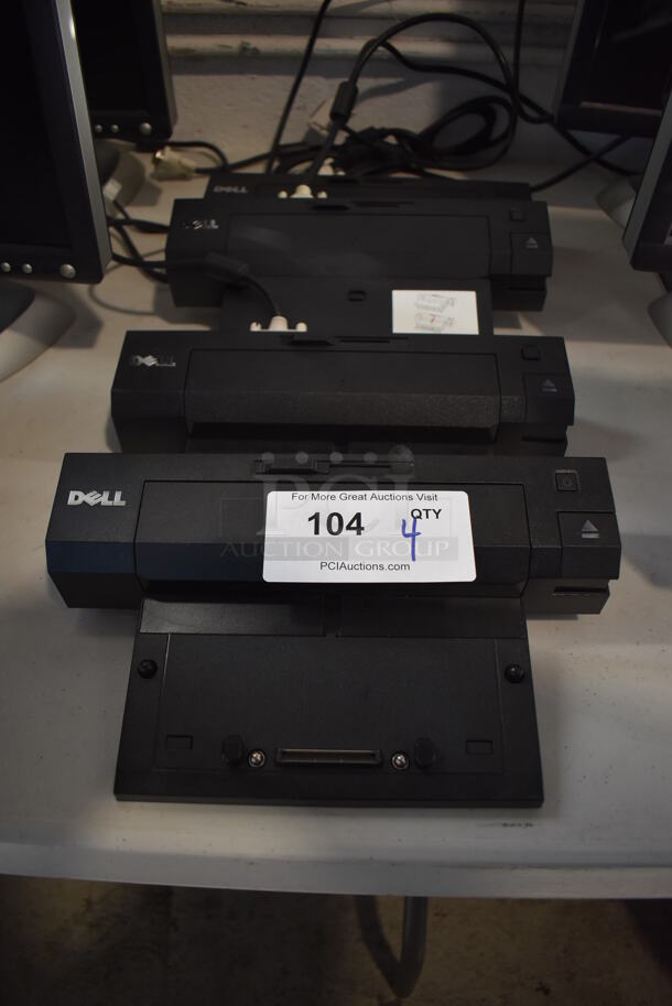 4 Dell PR02X Port Replicators. 11.5x7x2. 4 Times Your Bid!