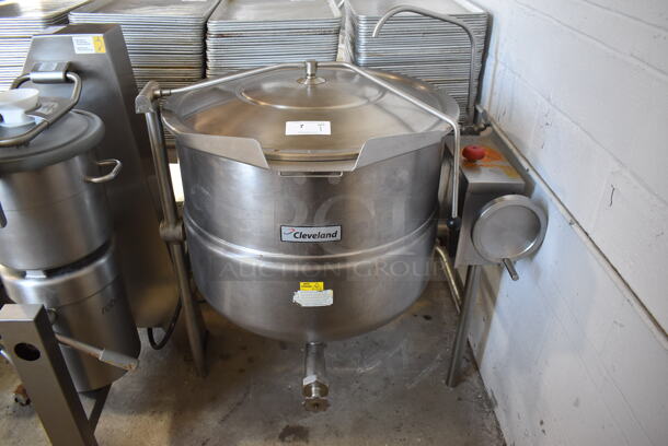2013 Cleveland KDL-60-T Stainless Steel Commercial Floor Style 60 Gallon Steam Powered Steam Kettle. 44x37x51