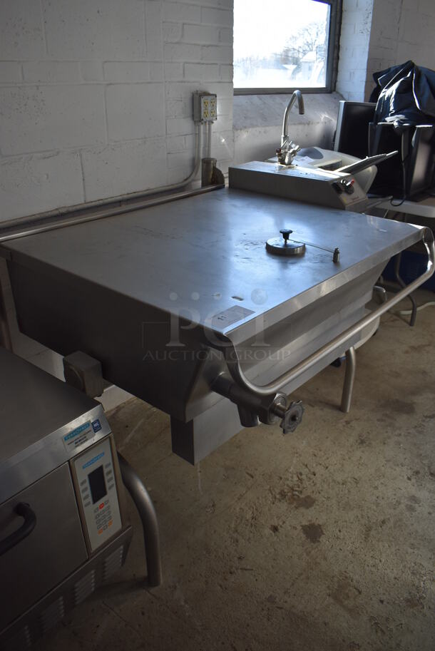 Cleveland Stainless Steel Commercial Floor Style Electric Powered Manual Tilting Braising Pan Skillet. 208-250 Volts, 3 Phase. 54x43x50 - Image 4 of 7