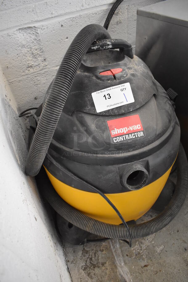 Shop Vac Orange and Black Poly Wet Dry Vacuum Cleaner. 20x28x25. Tested and Working! - Image 3 of 4
