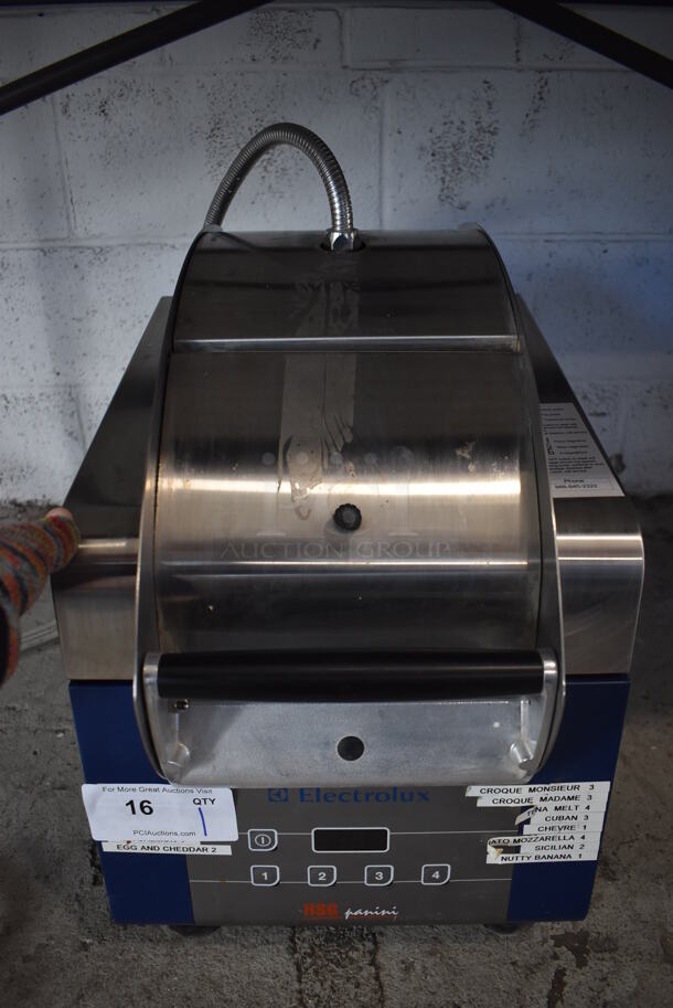2013 Electrolux HSPPUSAT Stainless Steel Commercial Countertop Electric Powered Panini Press. 208 Volts, 1 Phase. 14x20x23 - Image 1 of 8