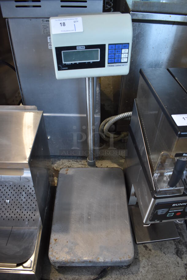 Uline H-670 Metal Commercial Floor Style Food Portioning Scale. 15x25x37. Cannot Test Due To Missing Power Cord - Image 1 of 5