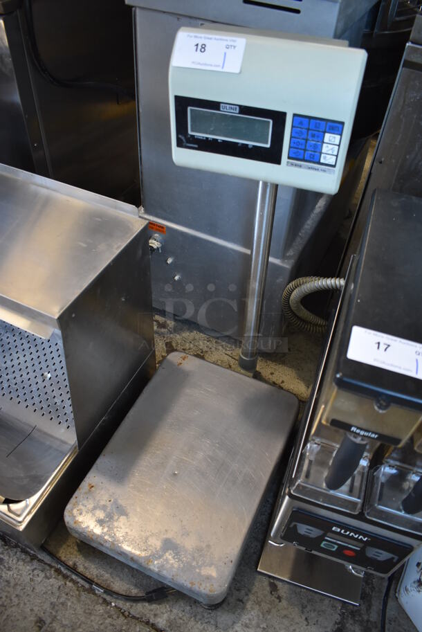 Uline H-670 Metal Commercial Floor Style Food Portioning Scale. 15x25x37. Cannot Test Due To Missing Power Cord - Image 3 of 5