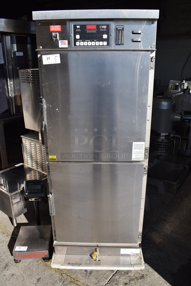 2013 Winston CVap CAC522GJ Silver Edition Stainless Steel Commercial Cook N Hold Cabinet on Commercial Casters. 208 Volts, 3 Phase. 28x39x75.5