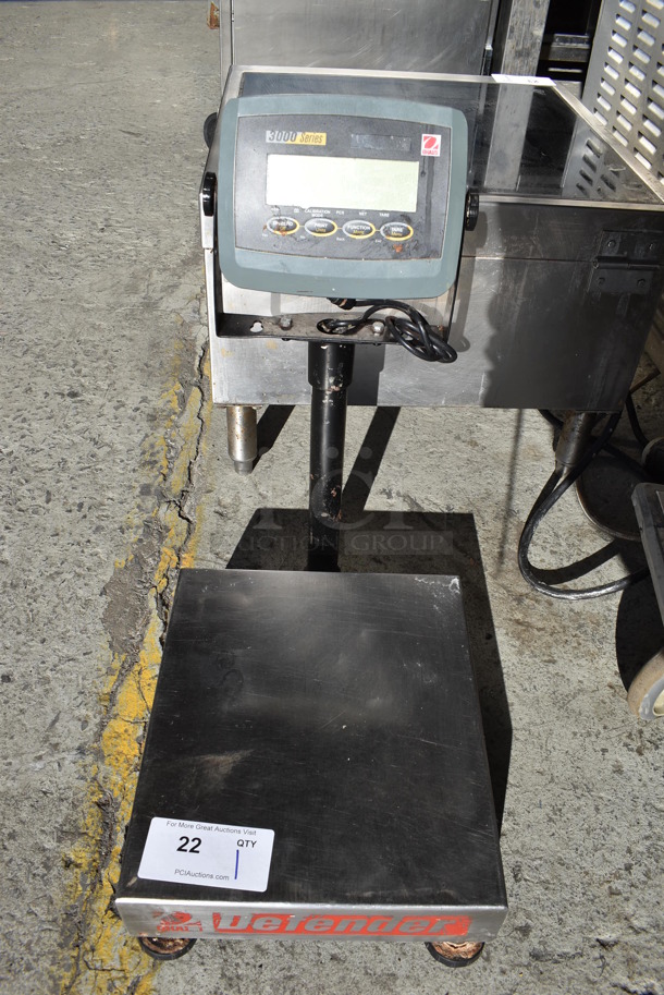 Ohaus T31P 3000 Series Metal Commercial Food Portioning Scale. 12x18x23. Cannot Test Due To Missing Power Cord