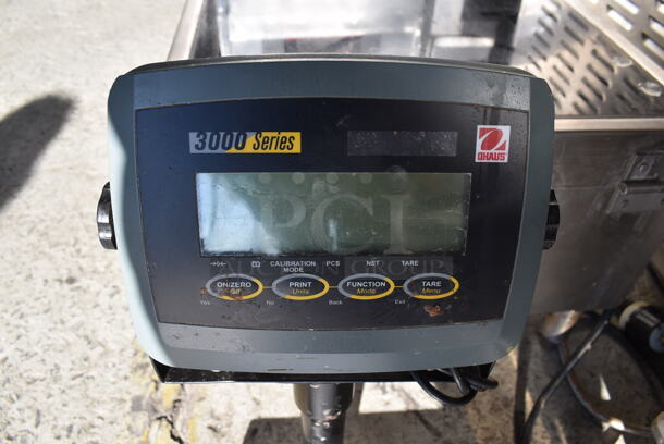 Ohaus T31P 3000 Series Metal Commercial Food Portioning Scale. 12x18x23. Cannot Test Due To Missing Power Cord - Image 3 of 5