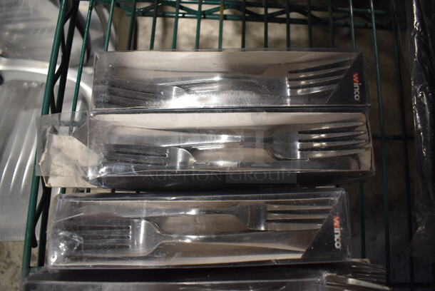 4 Boxes of 24 BRAND NEW Winco Metal Forks. 7