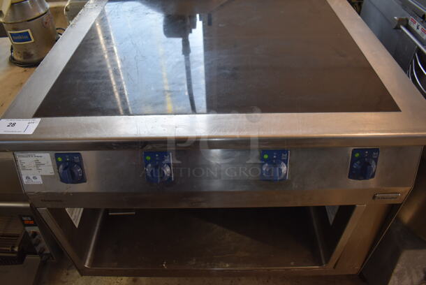 2013 Electrolux 584132 Stainless Steel Commercial Floor Style Electric Powered 4 Burner Range w/ Under Shelf. 208 Volts, 3 Phase. 40x36x38 - Image 2 of 9