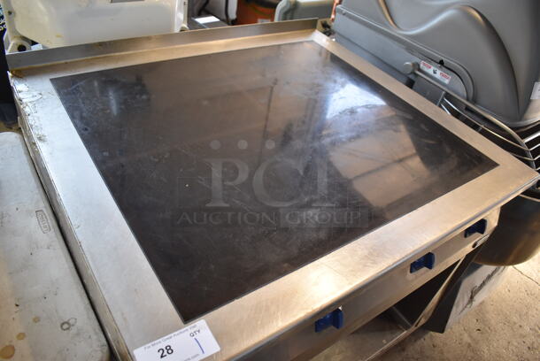 2013 Electrolux 584132 Stainless Steel Commercial Floor Style Electric Powered 4 Burner Range w/ Under Shelf. 208 Volts, 3 Phase. 40x36x38 - Image 3 of 9