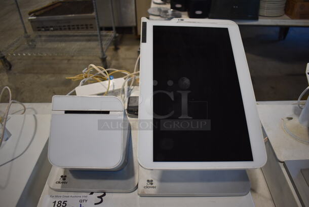 ALL ONE MONEY! Lot of Clover C500 14" POS Monitor, Clover P550 Metal Countertop Receipt Printer and Clover Metal Cash Drawer. - Image 3 of 6