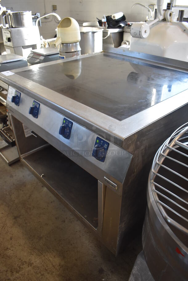 2013 Electrolux 584132 Stainless Steel Commercial Floor Style Electric Powered 4 Burner Range w/ Under Shelf. 208 Volts, 3 Phase. 40x36x38 - Image 6 of 9