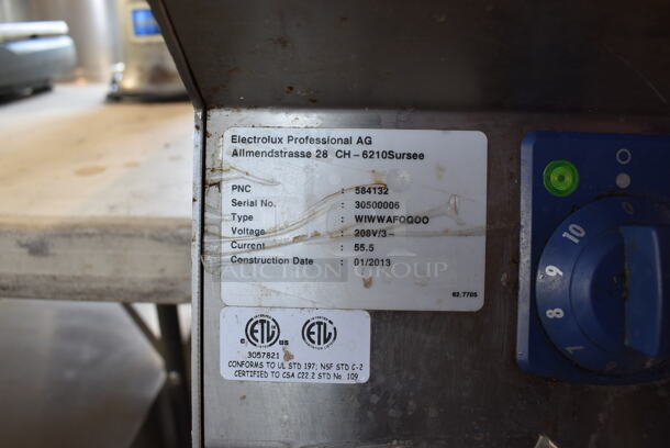 2013 Electrolux 584132 Stainless Steel Commercial Floor Style Electric Powered 4 Burner Range w/ Under Shelf. 208 Volts, 3 Phase. 40x36x38 - Image 8 of 9