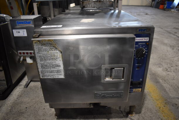 Cleveland 55CET3 Stainless Steel Commercial Countertop Single Deck Steam Cabinet. 208 Volts, 3 Phase. 21.5x30.5x23