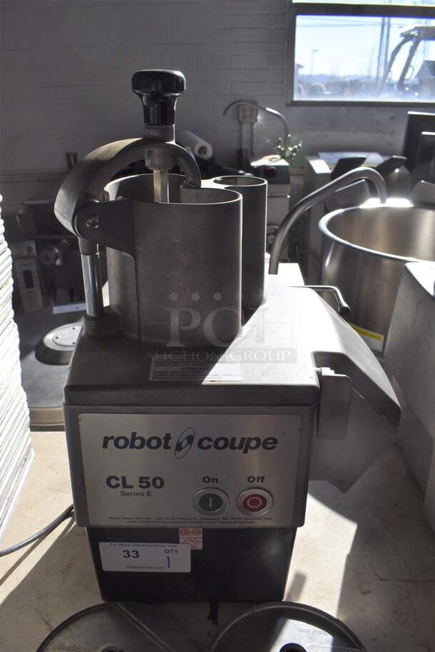 Robot Coupe CL 50 Series E Metal Commercial Countertop Food Processor w/ 3 Various Blades. 120 Volts, 1 Phase. 14x12x23. Tested and Working! - Image 3 of 7