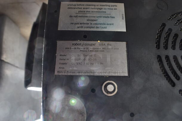 Robot Coupe CL 50 Series E Metal Commercial Countertop Food Processor w/ 3 Various Blades. 120 Volts, 1 Phase. 14x12x23. Tested and Working! - Image 7 of 7