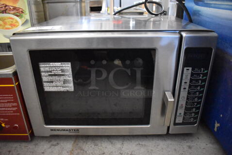 Menumaster Stainless Steel Commercial Countertop Microwave Oven. 22x19x15