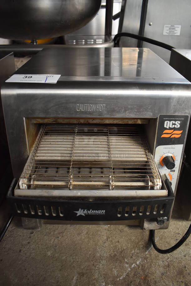 Star Holman QCS-2-500 Stainless Steel Commercial Countertop Conveyor Oven. 120 Volts, 1 Phase. 14.5x23x16. Tested and Working!
