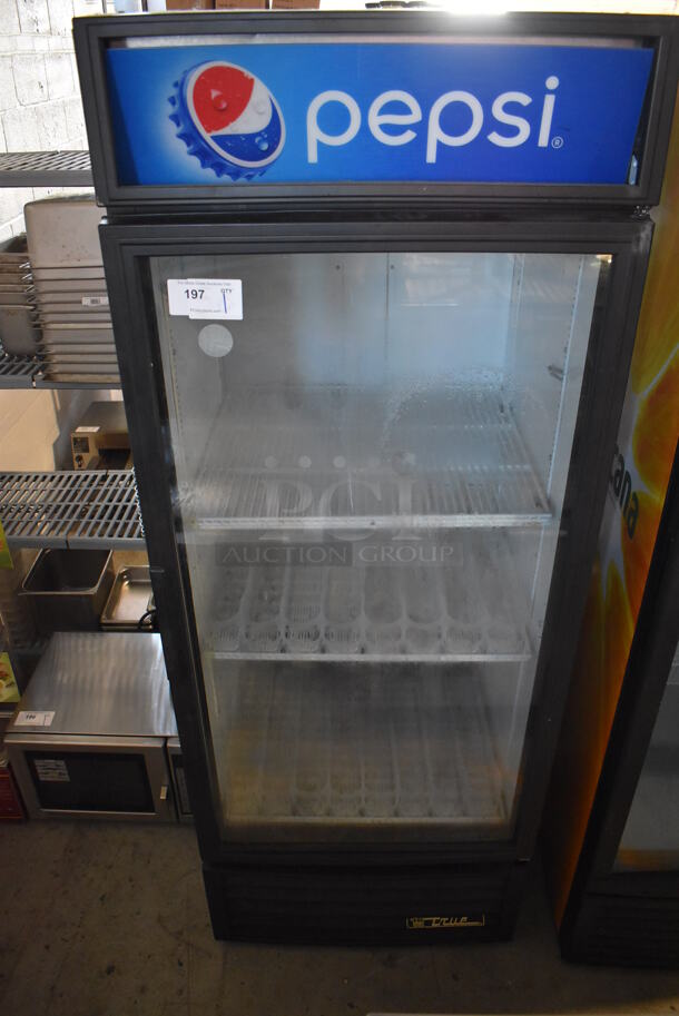 2015 True GDM-26-LD ENERGY STAR Metal Commercial Single Door Reach In Cooler Merchandiser w/ Poly Coated Racks. 115 Volts, 1 Phase. 30x30x79. Tested and Working!