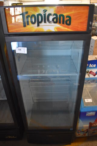 IDW G-26-C334B-HC ENERGY STAR Metal Commercial Single Door Reach In Cooler Merchandiser w/ Poly Coated Racks. 115 Volts, 1 Phase. 30x30x79. Tested and Working!