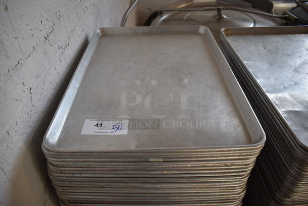 50 Metal Full Size Baking Pans. 18x26x1. 50 Times Your Bid!