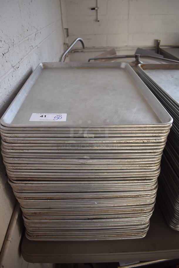 50 Metal Full Size Baking Pans. 18x26x1. 50 Times Your Bid! - Image 2 of 3