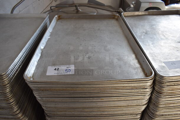 50 Metal Full Size Baking Pans. 18x26x1. 50 Times Your Bid!