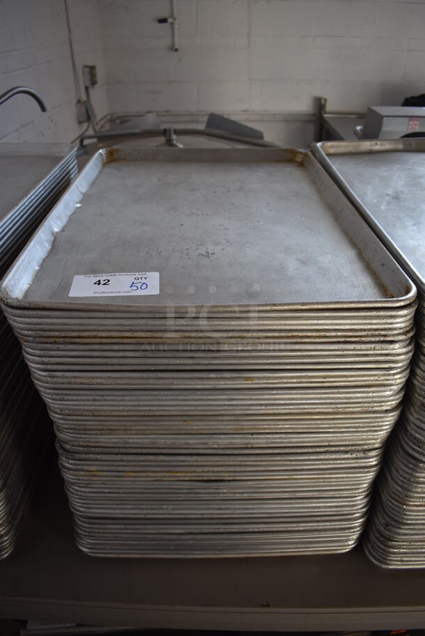 50 Metal Full Size Baking Pans. 18x26x1. 50 Times Your Bid! - Image 2 of 3
