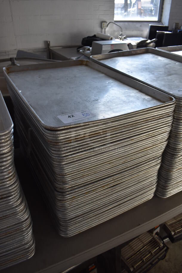 50 Metal Full Size Baking Pans. 18x26x1. 50 Times Your Bid! - Image 3 of 3