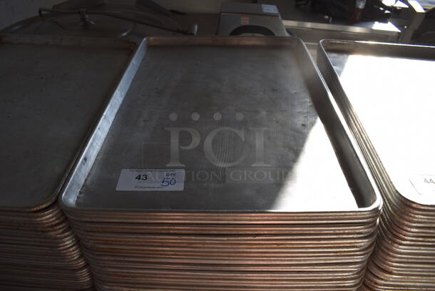 50 Metal Full Size Baking Pans. 18x26x1. 50 Times Your Bid!