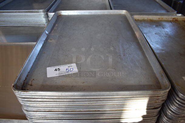 50 Metal Full Size Baking Pans. 18x26x1. 50 Times Your Bid!