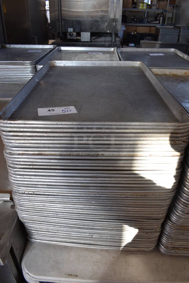 50 Metal Full Size Baking Pans. 18x26x1. 50 Times Your Bid! - Image 2 of 3
