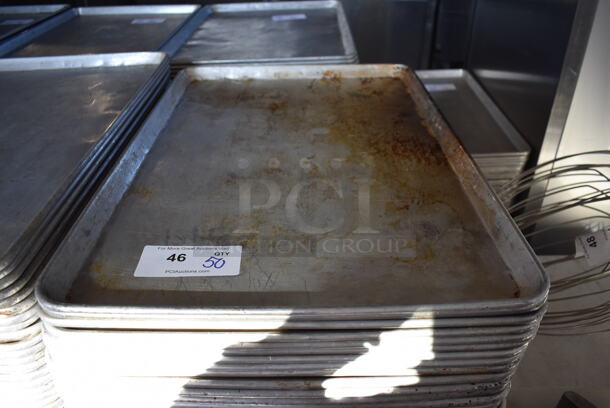 50 Metal Full Size Baking Pans. 18x26x1. 50 Times Your Bid!