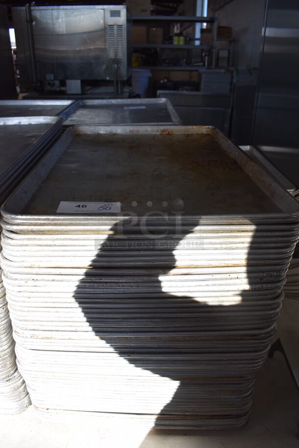 50 Metal Full Size Baking Pans. 18x26x1. 50 Times Your Bid! - Image 2 of 3