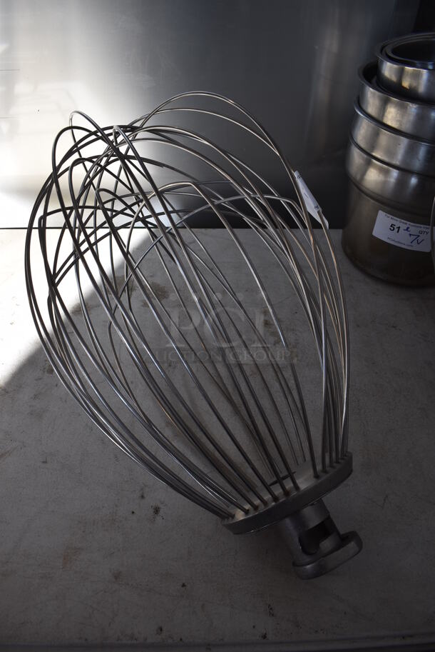 FD201 4 02 Metal Commercial Balloon Whisk Attachment for Hobart Mixer. 14x14x23