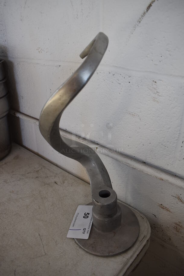 Metal Commercial Dough Hook Attachment for Hobart Mixer. 7.5x7.5x16 - Image 2 of 4