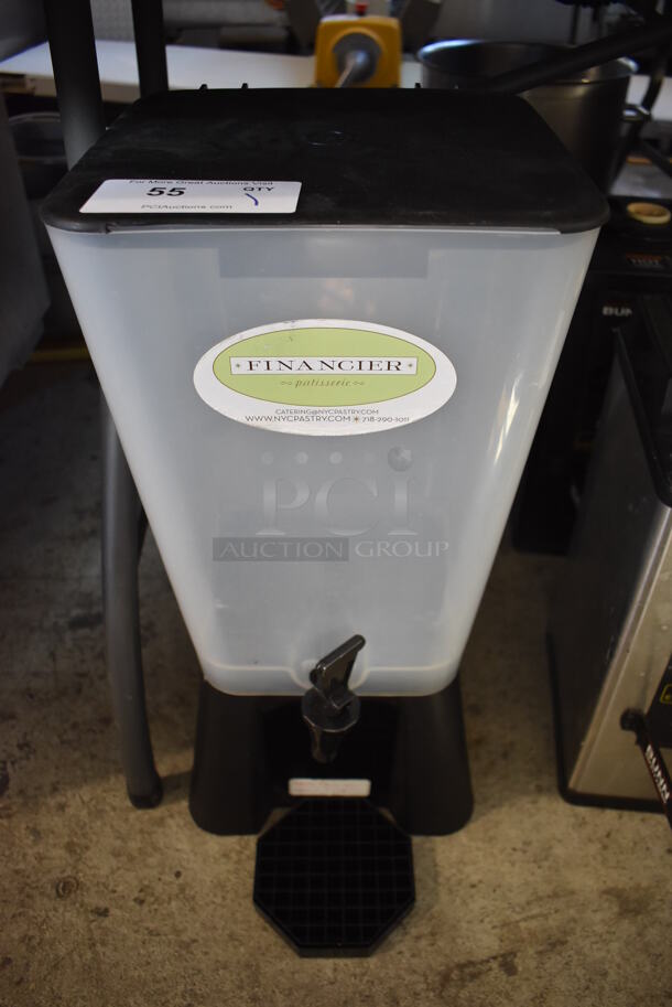 Clear and Black Poly Countertop Beverage Holder Dispenser. 11x13x22 - Image 1 of 4