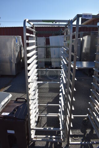 Metal Commercial Pan Transport Rack on Commercial Casters. 20.5x26x70
