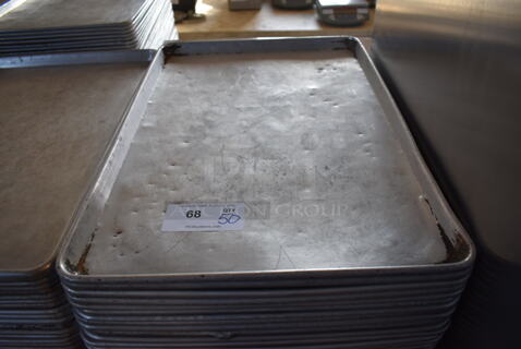 50 Metal Full Size Baking Pans. 18x26x1. 50 Times Your Bid!