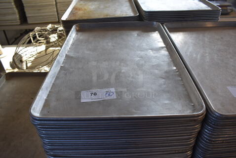 50 Metal Full Size Baking Pans. 18x26x1. 50 Times Your Bid!