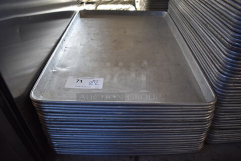 22 Metal Full Size Baking Pans. 18x26x1. 22 Times Your Bid!