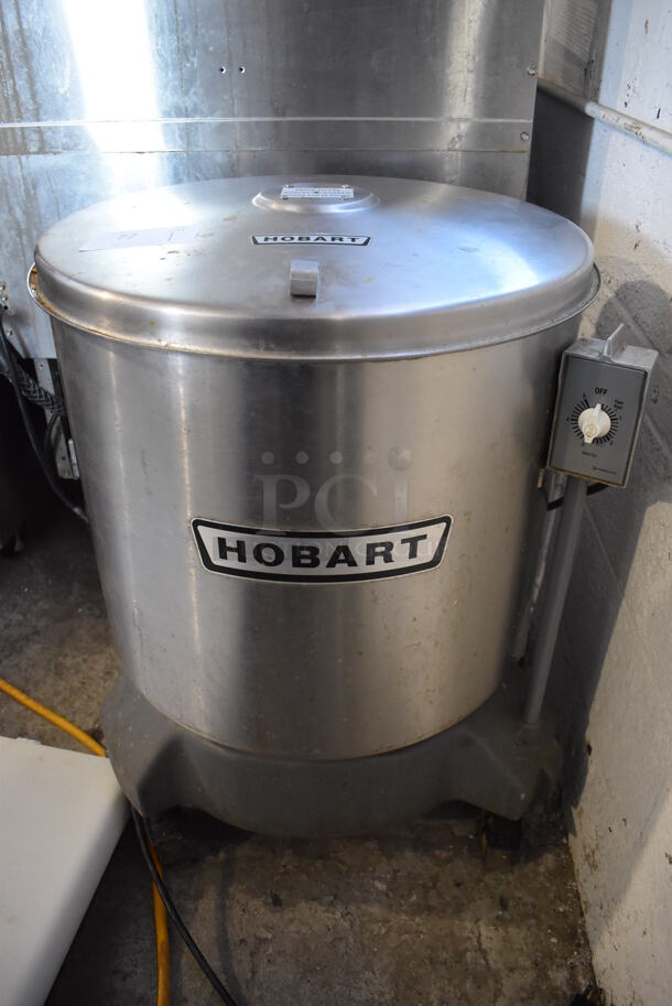 Hobart Stainless Steel Commercial Electric Powered Lettuce Spinner Salad Spinner on Commercial Casters. 115 Volts, 1 Phase. 22x22x32. Tested and Working!