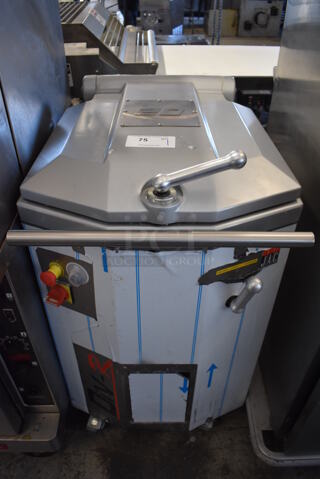 LATE MODEL! JAC Div-R Stainless Steel Commercial Floor Style 20 Square Manual Hydraulic Dough Divider on Commercial Casters. 208 Volts, 3 Phase. 24x30x42
