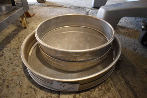 2 Metal Sifters. 18x17x6, 22x21.5x4. 2 Times Your Bid!